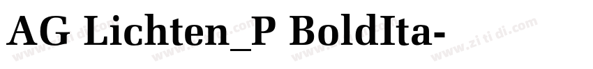 AG Lichten_P BoldIta字体转换